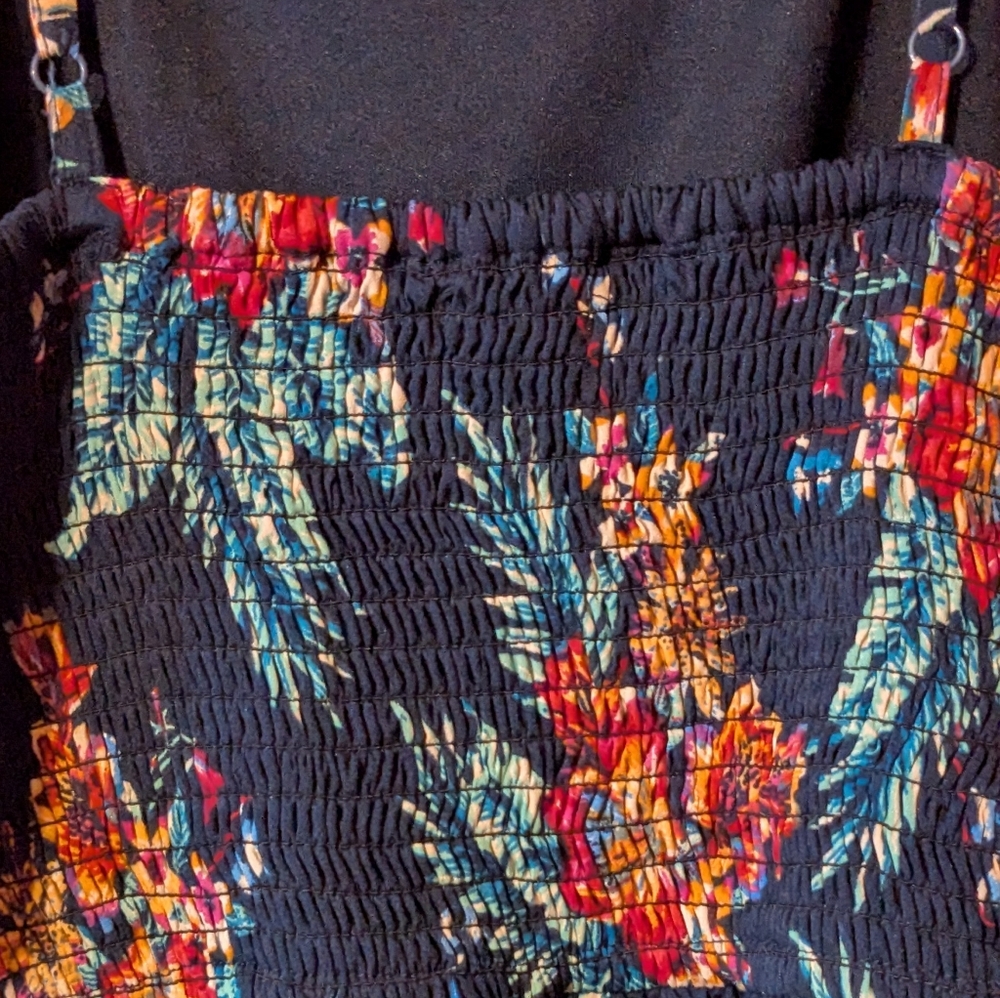 Band of Gypsies Navy Floral Jumpsuit - Picture 3 of 8